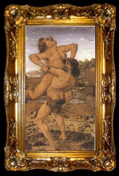 framed  Sandro Botticelli Antonio del Pollaiolo Hercules and Antaeus (mk36), ta009-2